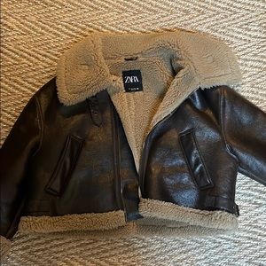 Zara vegan leather jacket